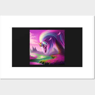 Unicorn Tree Realistic Posters and Art